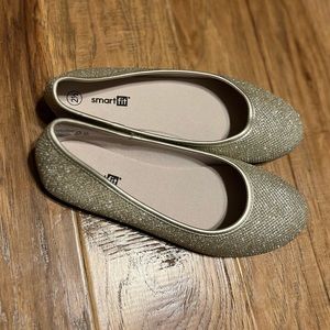 SmartFit Kids Gold Sparkle Flats